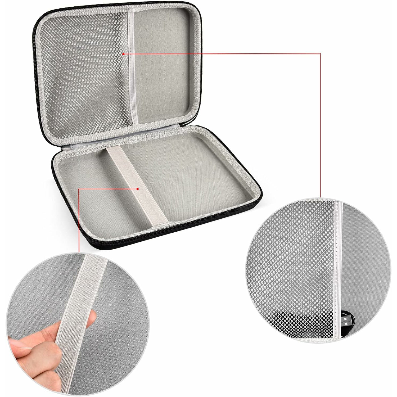 Neck-mounted LED Reading Light Storage Bag EVA+Nylon Case Travel Organizer Handbag Neck-mounted LED Reading Light Storage Bag EVA+Nylon Case Travel Organizer Handbag